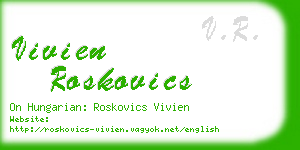 vivien roskovics business card